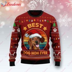 dachshund best dog mom ugly christmas sweater, ugly christmas sweaters  wear love, share beauty