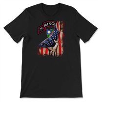 75th ranger regiment scroll usa flag pull back patriotic military gift t-shirt, sweatshirt & hoodie