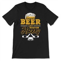 beer and boston hockey beer drinking massachusetts hockey fan gameday rink t-shirt, sweatshirt & hoodie