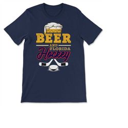 beer and florida hockey beer drinking hockey fan gameday rink t-shirt, sweatshirt & hoodie