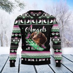 dachshund angel sweater, ugly christmas sweater for dog lovers sweater