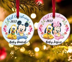 babys first christmas ornament 2023, babys 1st christmas ornament, disney ornament