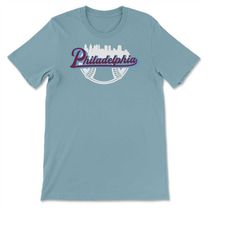 philadelphia pennsylvania baseball downtown city skyline baseball fan t-shirt, sweatshirt & hoodie