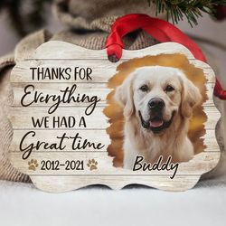 personalized pet memorial ornament, loss of pet, pet ornament