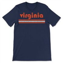 vintage virginia retro three stripe weathered  t-shirt, sweatshirt & hoodie