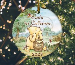 winnie the pooh baby ornament, babys first christmas ornament 2023, babys 1st christmas ornament