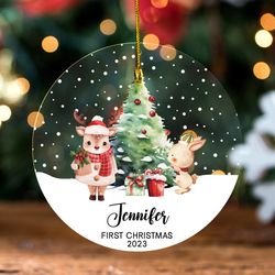 babys first christmas ornament 2023, ornament bauble, baby announcement