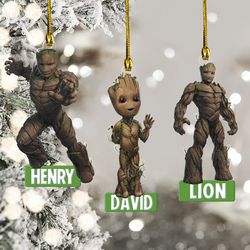 custom baby groot ornament, groot ornament, groot christmas ornament