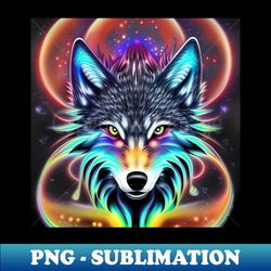 galaxy wolf - premium sublimation digital download - vibrant and eye-catching typography