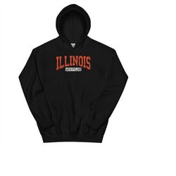 vintage illinois wrestling classic cross face greco roman gift unisex hoodie