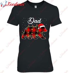 dad bear shirt red buffalo plaid daddy bear pajama shirt, womens christmas shirts sale  wear love, share beauty