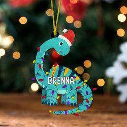 personalized dinosaur ornament, dinosaur ornament, dinosaur lover ornament