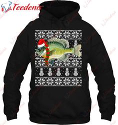 fish xmas santa hat bluegill ugly christmas shirt, funny christmas shirts family cheap  wear love, share beauty