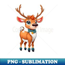 kawaii christmas deer - exclusive sublimation digital file - stunning sublimation graphics