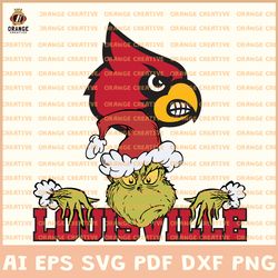 ncaa louisville cardinals svg designs, ncaa louisville cardinals logo svg, grinch file, svg files for cricut silhouette