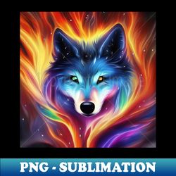 galaxy wolf - trendy sublimation digital download - instantly transform your sublimation projects