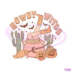 country halloween howdy witch svg graphic design file 2111