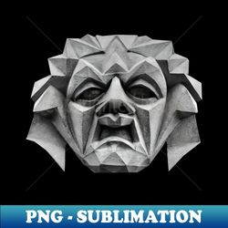 head artdeco sculpture  swiss artwork photography - decorative sublimation png file - perfect for sublimation art