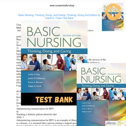 latest 2023 test bank basic nursing: thinking, doing, and caring: thinking, doing 2nd edition by leslie instant download