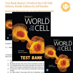 latest 2023 test bank becker's world of the cell 10th edition, kindle edition by jeff hardin instant download
