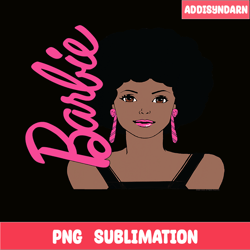 barbie afro png, black barbie png, barbie portrait png