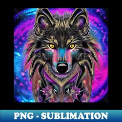 galaxy wolf - unique sublimation png download - add a festive touch to every day