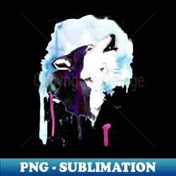 paint spatter galaxy wolf - professional sublimation digital download - fashionable and fearless