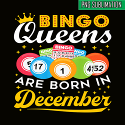 bingo queen are born in december png, bingo balls png, crown queen png