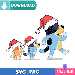 bandit bluey and bingo christmas svg best files for cricut