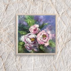 flowers oil painting original floral painting peonies