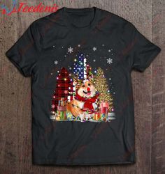 Corgi Santa Hat Christmas Usa Flag Dog Gift Shirt, Christmas Sweaters Family  Wear Love, Share Beauty