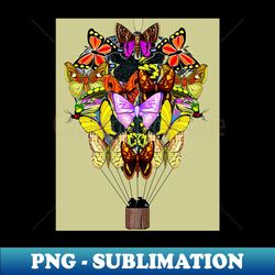 butterfly balloon abstract fantasy print - high-quality png sublimation download - bring your designs to life