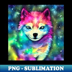 galaxy wolf - unique sublimation png download - fashionable and fearless