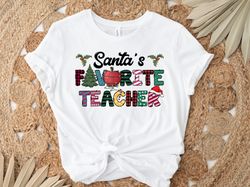 santas favorite teacher shirt , christmas shirt, christmas nativity shirt, christmas shirt, nativity shirt, jesus christ