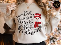 snowflakes are kisses from heaven sweatshirt, snowflakes sweatshirt, winter holidays sweatshirt, cute christmas sweatshi