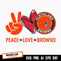 peace love browns svg, sport svg, cleveland browns svg, cleveland browns nfl, nfl svg-nfl svg