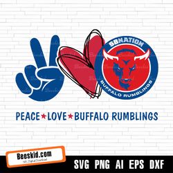 peace love buffalo rumblings svg, sport svg, buffalo rumblings svg, buffalo rumblings png, buffalo rumblings nfl, nfl sv