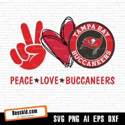 peace love buccaneers svg, sport svg, tampa bay buccaneers svg, buccaneers svg, buccaneers nfl, nfl svg, nfl team svg-nf