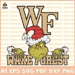 ncaa wake forest demon deacons svg designs, ncaa wake forest logo svg, grinch file, svg files for cricut silhouette