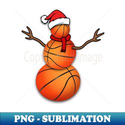 christmas basketball balls santa snowman - png sublimation digital download - stunning sublimation graphics