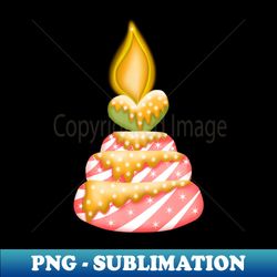 cute candle cake - instant sublimation digital download - perfect for personalization