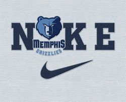 Nike Memphis Grizzlies Svg, Stitch Nike Embroidery Effect, NBA Logo, Basketball Svg, NBA, Nike Nba Design 16