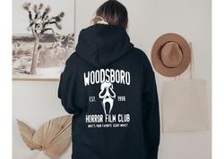 woodsboro horror club hoodie,horror film club sweatshirt,scary halloween hoodie,spooky season shirt,scream ghost tee,hal