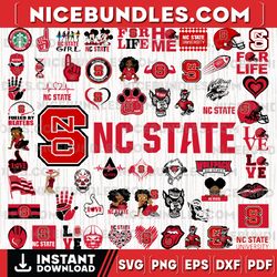 60 files nc state wolfpack team bundle svg, nc state wolfpack svg, ncaa teams svg, ncaa svg, png, dxf, eps, instant down