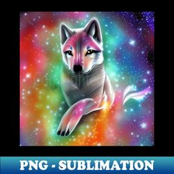 galaxy wolf - signature sublimation png file - add a festive touch to every day