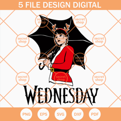 christmas wednesday adam svg, wednesday umbrella svg, christmas holiday svg