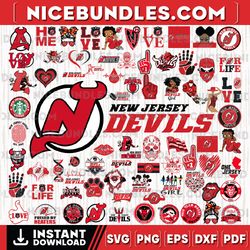 78 files new jersey devils team bundles svg, new jersey devils svg, nhl svg, nhl svg, png, dxf, eps, instant download-sp