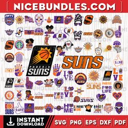78 files phoenix suns team bundles svg, phoenix suns svg, nba teams svg, nba svg, png, dxf, eps, instant download-sport