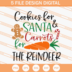 Cookies For Santa Carrots For The Reindeer SVG