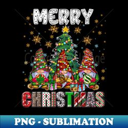 Merry Christmas Gnome Family Funny Xmas Tree Women Men Kids - Exclusive PNG Sublimation Download - Fashionable and Fearless